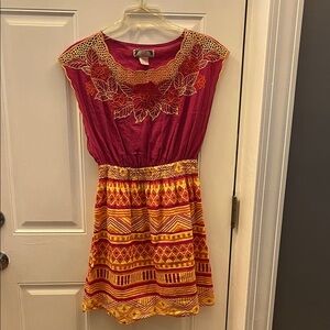 Flying Tomato Multi-Color Embroidered Dress